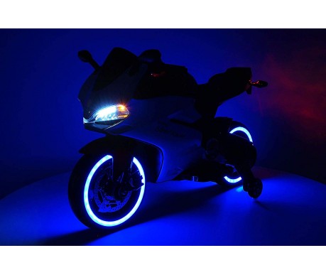 Детский электромотоцикл Ducati 12V - FT-1628-BLUE-WHITE