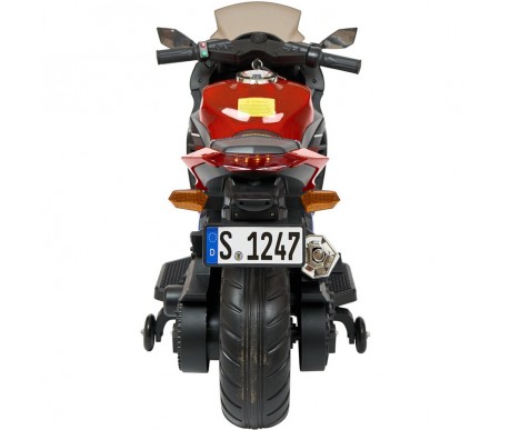 Детский электромотоцикл Kawasaki Ninja (12V, EVA, спидометр, ручка газа) - DLS07-SP-RED
