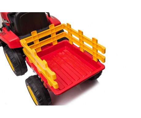Детский электромобиль XMX трактор с ковшом и прицепом (красный, EVA, пульт, 12V) - XMX611U-RED