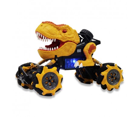 Радиоуправляемая коричневая машина-динозавр T-rex (дрифт колеса, пар) - 11810-BROWN