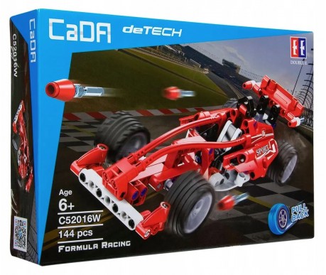 Конструктор CADA deTech гоночный автомобиль F1, инерционный, 144 детали - C52016W