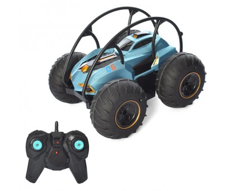 Радиоуправляемая синяя амфибия (влагозащита, надувные колеса, 4WD) - WD01-1-BLUE