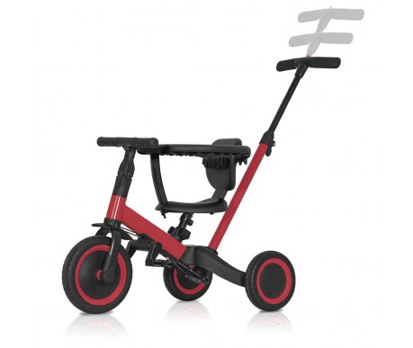 Детский беговел-велосипед 6в1 с родительской ручкой, красный - TR008-RED