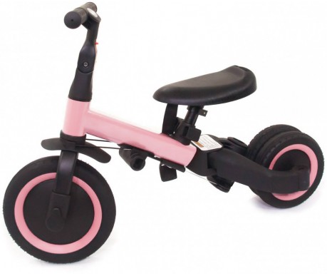 Детский беговел-велосипед 6в1 с родительской ручкой, розовый - TR008-PINK