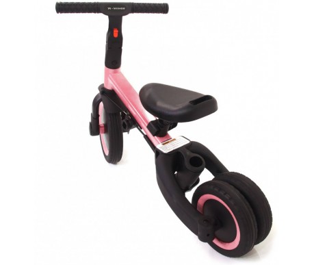 Детский беговел-велосипед 6в1 с родительской ручкой, розовый - TR008-PINK