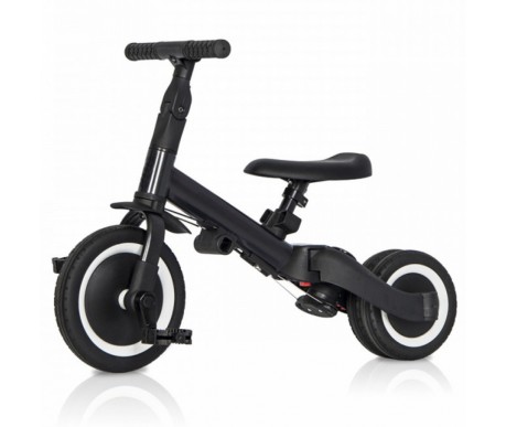 Детский беговел-велосипед 6в1 с родительской ручкой, черный - TR008-BLACK
