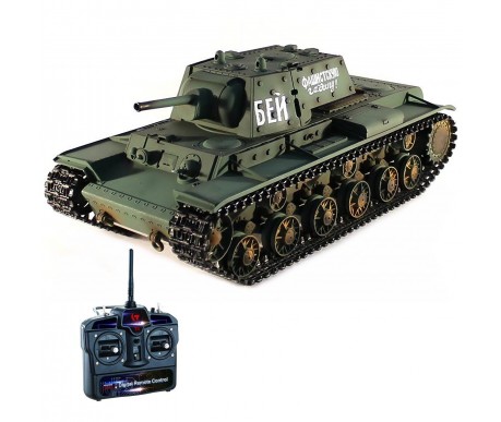 Радиоуправляемый танк Taigen КВ-1 СССР 1:16 (зеленый, звук, дым V3) - TG3878-B-V3