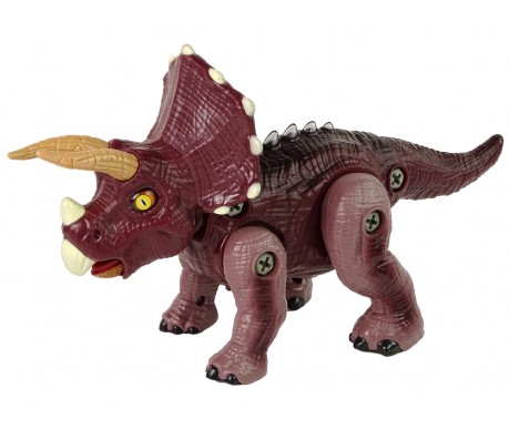 Конструктор-динозавр Стиракозавр на радиоуправлении (25 см, шуруповерт, звук, свет) - RS036-2