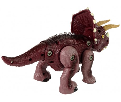 Конструктор-динозавр Стиракозавр на радиоуправлении (25 см, шуруповерт, звук, свет) - RS036-2