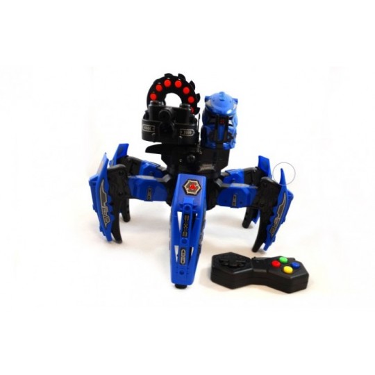Робот паук на пульте управления (Свет, звук, стреляет дисками и пулями)