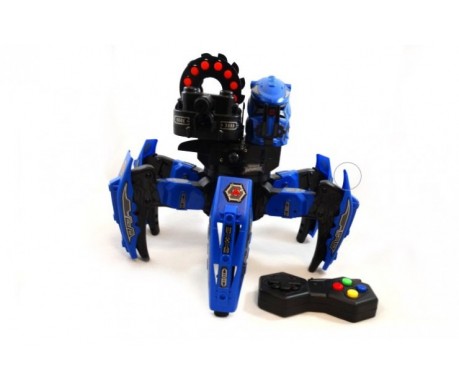 Робот паук на пульте управления (Свет, звук, стреляет дисками и пулями)