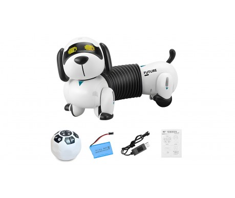 Интерактивная радиоуправляемая собака робот Такса (растягивается, световые и звуковые эффекты)