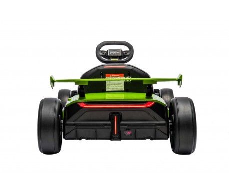 Детский электромобиль дрифт картинг (зеленый, 12 км/ч, 24V) - AHL007-GREEN