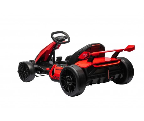 Детский электромобиль дрифт картинг (красный, 12 км/ч, 24V) - AHL007-RED