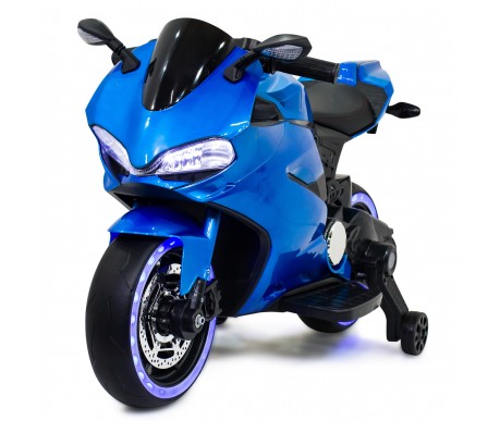 Детский электромотоцикл Ducati Blue (12V, EVA, ручка газа) - FT-1628-SP-BLUE