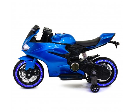 Детский электромотоцикл Ducati Blue (12V, EVA, ручка газа) - FT-1628-SP-BLUE