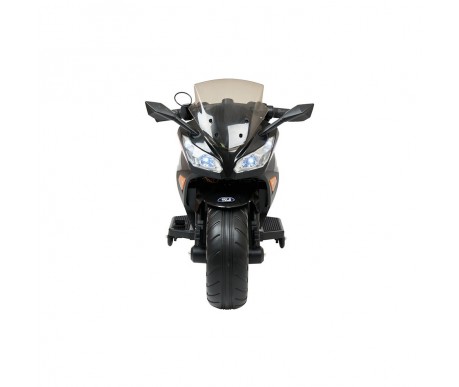 Детский электромотоцикл Kawasaki Ninja (12V, EVA, спидометр, ручка газа) - DLS07-BLACK