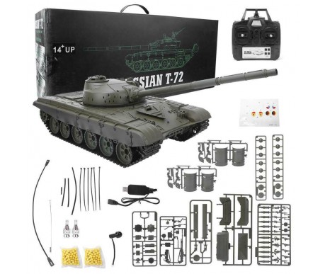 Радиоуправляемый танк Heng Long Т-72 V7.0 масштаб 1:16 RTR 2.4GHz - 3939-1 V7.0