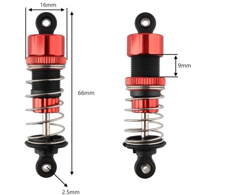 Амортизаторы (масляные) 2шт - MJX-16510R