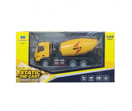 Масштабная модель бетономешалка Huina 1:50 - HN1737-YELLOW