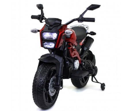 Детский электромотоцикл Harley Davidson (12V, EVA, ручка газа) - DLS01-SP-RED