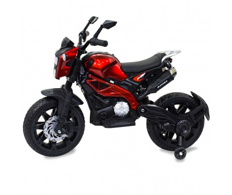 Детский электромотоцикл Harley Davidson (12V, EVA, ручка газа) - DLS01-SP-RED