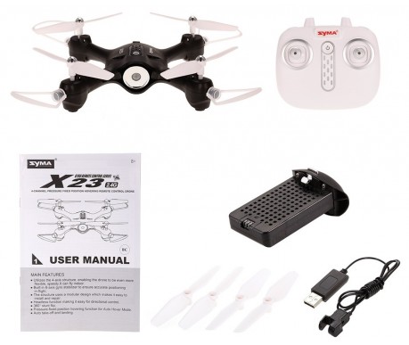 Радиоуправляемый квадрокоптер SYMA X23W BLACK с Wi-Fi FPV камерой - SYMA-X23W-BLACK