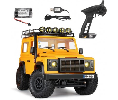 Радиоуправляемый внедорожник Land Rover Defender 4WD 1:12 - MN-98-YELLOW