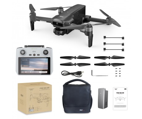 Квадрокоптер SJRC F22 X3 PRO+ 2АКБ, пульт с экраном 3-AXIS 4K EIS 5G GPS