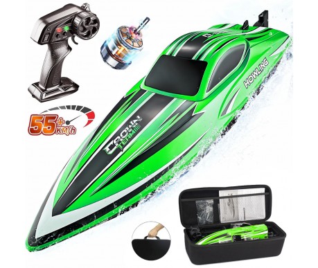 Радиоуправляемый катер Chasing Waves PRO с сумкой (41 см, 55 км/ч, Brushless) - HJ818PRO-GREEN-BAG