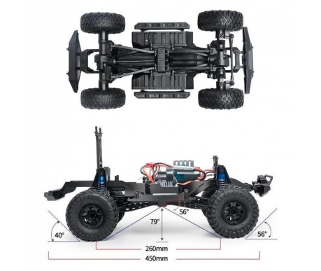 Радиоуправляемый краулер HB Beast Climbing (44 см, 4WD, 1:10) - HB-ZP1007