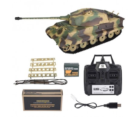 Радиоуправляемый танк Heng Long King Tiger S version V7.0 масштаб 1:16 - 3888A-1-Upg-V7