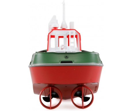 Радиоуправляемый буксир Tugboat зеленый 2.4G 1:72 - HL-3800-G