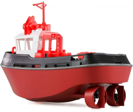Радиоуправляемый буксир Tugboat черный 2.4G 1:72 - HL-3800-B