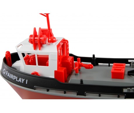 Радиоуправляемый буксир Tugboat черный 2.4G 1:72 - HL-3800-B