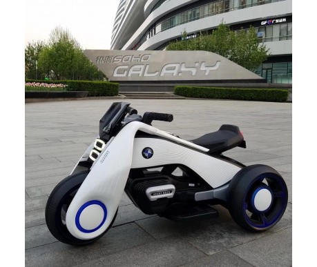 Детский электромотоцикл BMW Vision Next 100 (трицикл) - BQD-6288-WHITE