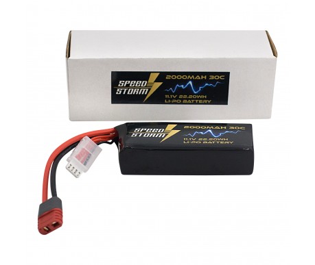 Аккумулятор Speed Storm Li-Po 11.1V 30C 2000 mAh разъем T-plug (Deans) - SS-3S2000-30-D