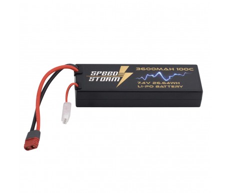Аккумулятор Speed Storm Li-Po 7.4V 100C 3600 mAh Hard Case разъем T-plug (Deans) - SS-2S3600-100-D