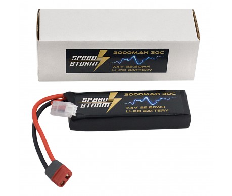Аккумулятор Speed Storm Li-Po 7.4V 30C 3000 mAh разъем T-plug (Deans) - SS-2S3000-30-D