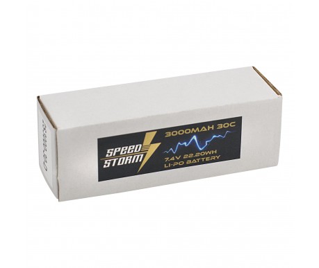 Аккумулятор Speed Storm Li-Po 7.4V 30C 3000 mAh разъем T-plug (Deans) - SS-2S3000-30-D