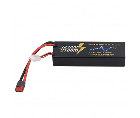 Аккумулятор Speed Storm Li-Po 7.4V 50C 5200 mAh Hard Case разъем T-plug (Deans) - SS-2S5200-50-D