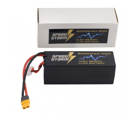Аккумулятор Speed Storm Li-Po 14.8V 100C 6000 mAh Hard Case разъем XT60 - SS-4S6000-100-XT60