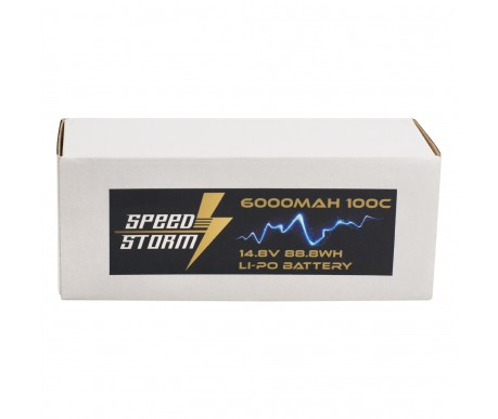 Аккумулятор Speed Storm Li-Po 14.8V 100C 6000 mAh Hard Case разъем XT60 - SS-4S6000-100-XT60