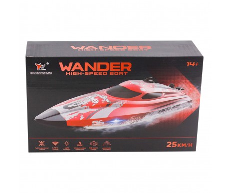 Радиоуправляемый катер Wander (30 см, LED, 25 км/ч) - HJ820-BLUE