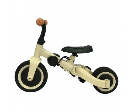 Детский беговел-велосипед 8в1 с крышей и ручкой, бежевый - TR010-BEIGE