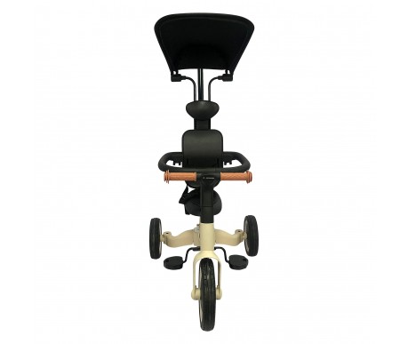 Детский беговел-велосипед 8в1 с крышей и ручкой, бежевый - TR010-BEIGE