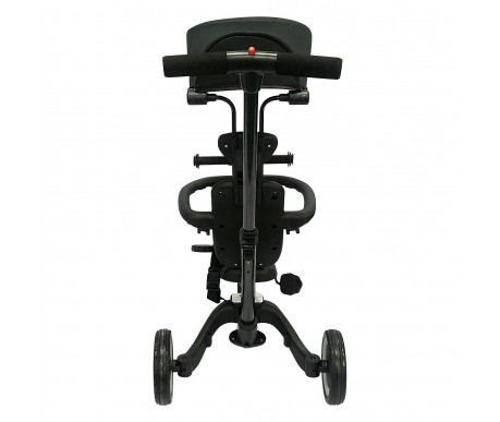 Детский беговел-велосипед 8в1 с крышей и ручкой, черный - TR010-BLACK