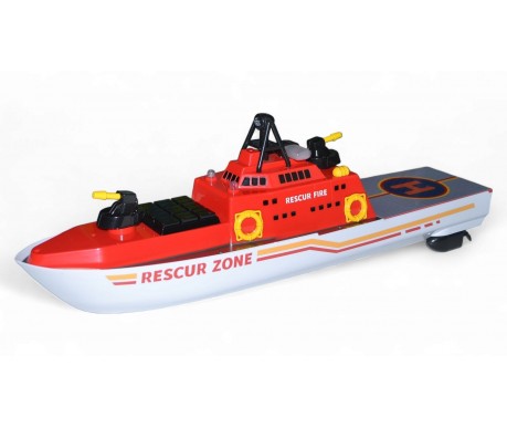 Пожарный корабль на радиоуправлении с посадочной площадкой