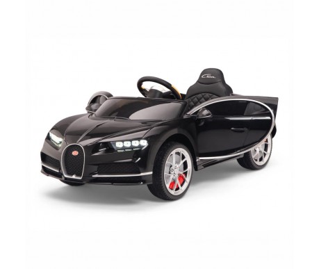Детский электромобиль Bugatti Chiron (черный лак, 12V) - HL318