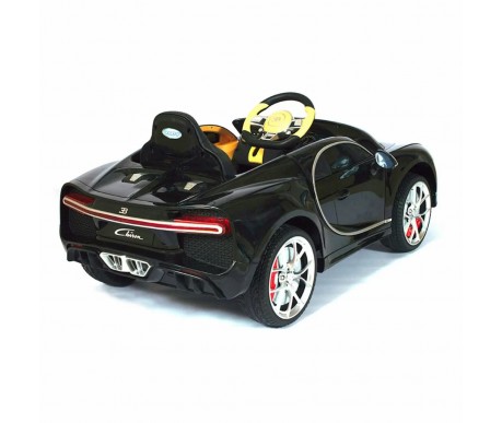 Детский электромобиль Bugatti Chiron (черный лак, 12V) - HL318